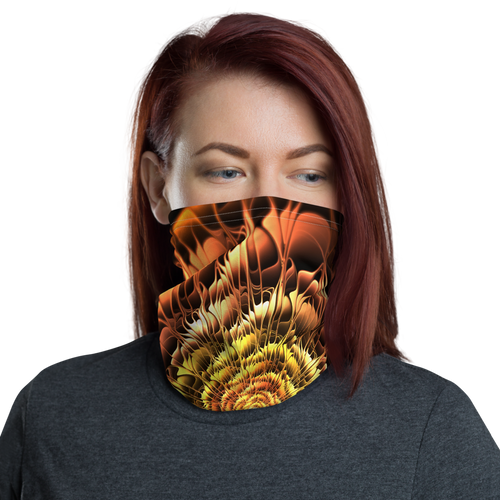 Default Title Abstract Flower 01 Neck Gaiter Masks by Design Express