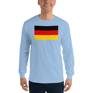 Light Blue / S Germany Flag Long Sleeve T-Shirt by Design Express