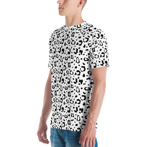 Black & White Leopard Print Men's T-shirt by Design Express