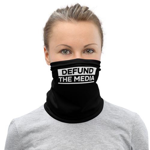 Default Title Defund The Media Bold Black Neck Gaiter by Design Express