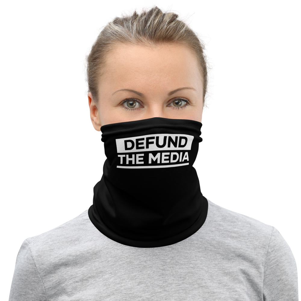 Default Title Defund The Media Bold Black Neck Gaiter by Design Express