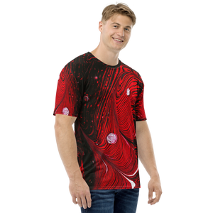 Black Red Abstract Men's T-shirt by Design Express