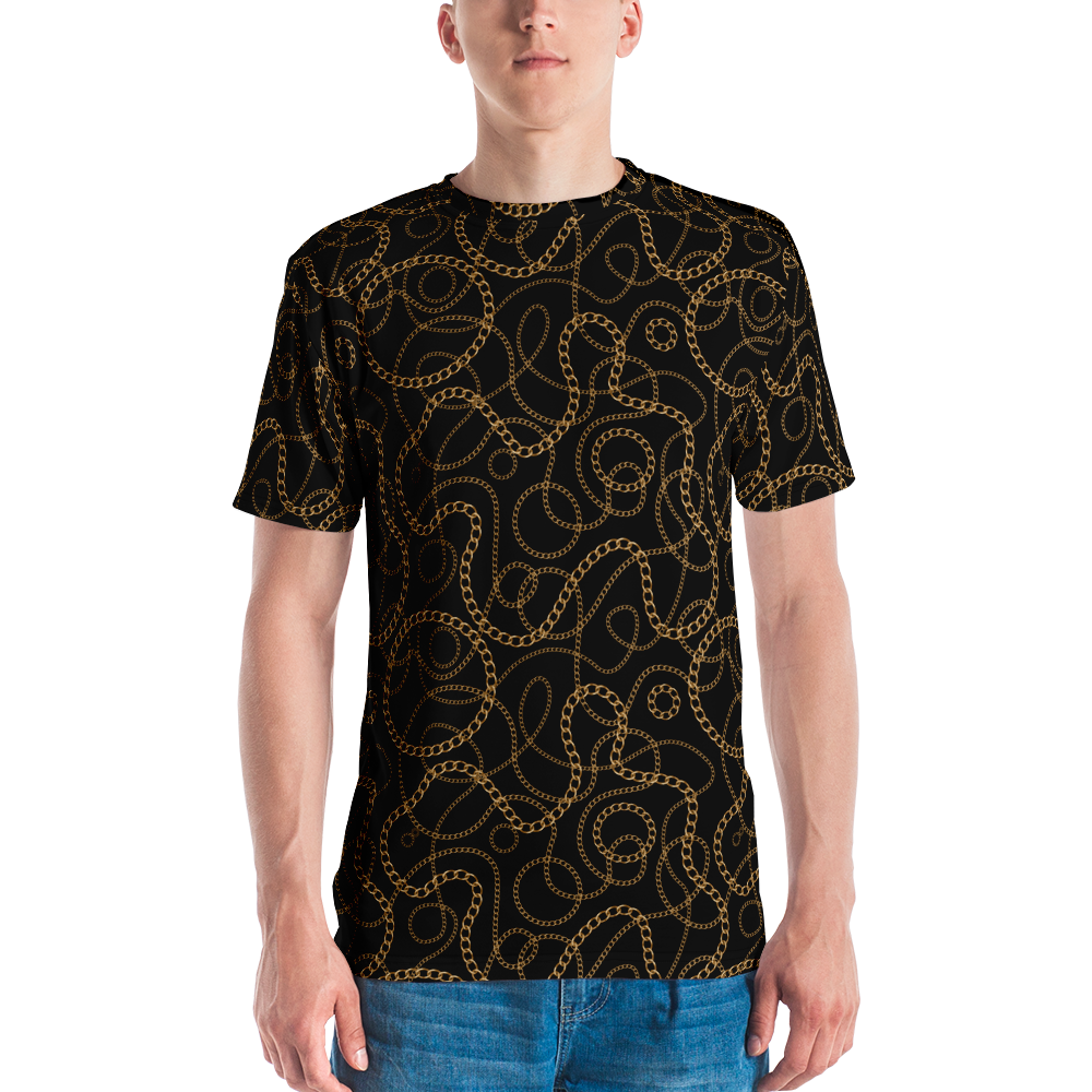 XS Golden Chains Men's T-shirt by Design Express