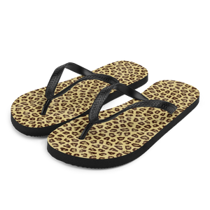 S Yellow Leopard Print Flip-Flops by Design Express