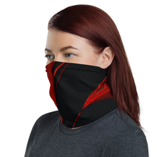 Red Black Feathers Texture Neck Gaiter Masks by Design Express