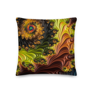 Colourful Fractals Square Premium Pillow by Design Express