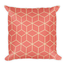 Diamonds Peach Square Premium Pillow by Design Express