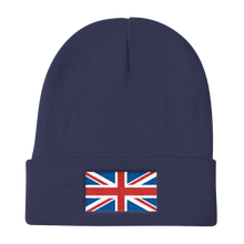 Navy United Kingdom Flag "Solo" Knit Beanie by Design Express