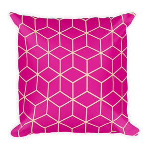 Diamonds Magenta Square Premium Pillow by Design Express