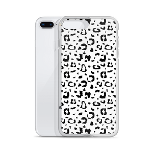 Black & White Leopard Print iPhone Case by Design Express