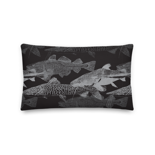 Default Title Grey Black Catfish Rectangle Premium Pillow by Design Express