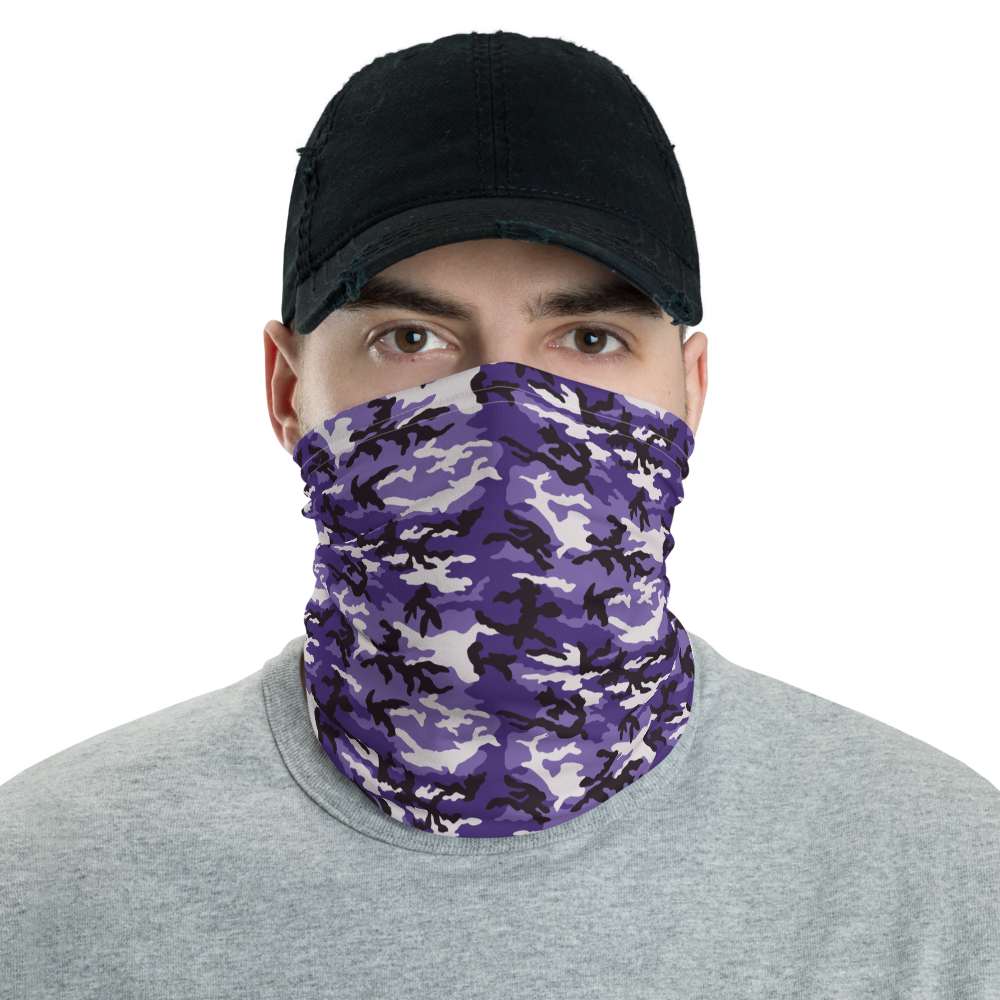 Default Title Purple Camo Neck Gaiter Masks by Design Express