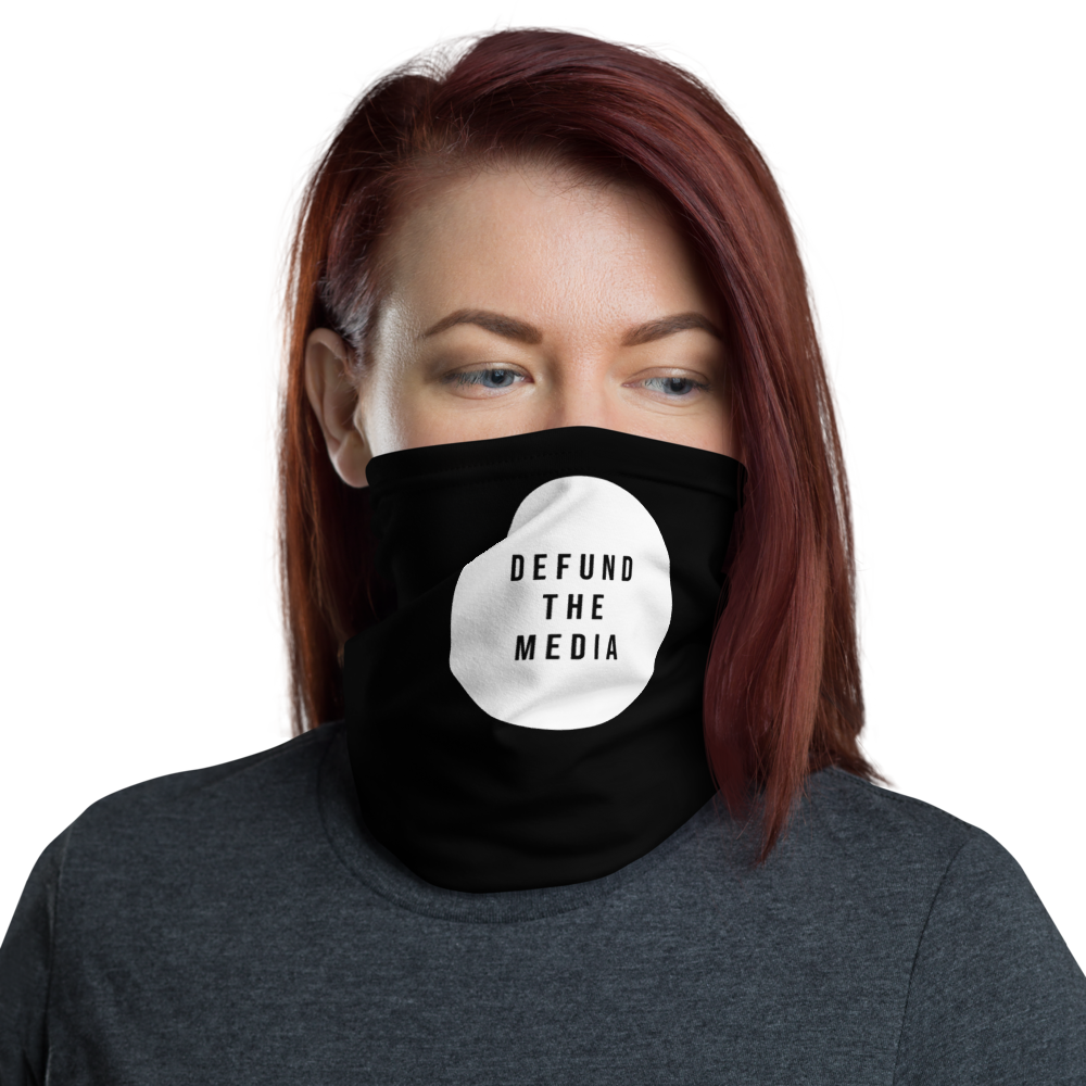 Default Title Defund The Media Circle Black Neck Gaiter by Design Express