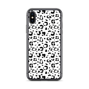 iPhone X/XS Black & White Leopard Print iPhone Case by Design Express