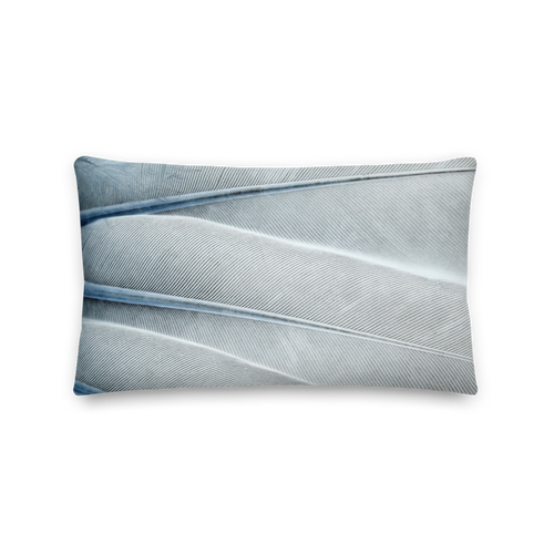 Default Title White Feathers Texture Rectangle Premium Pillow by Design Express