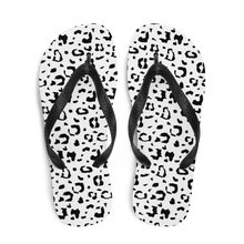 Black & White Leopard Print Flip-Flops by Design Express