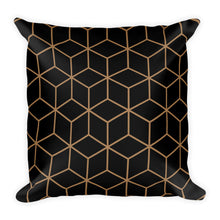 Diamonds Black Gold Square Premium Pillow by Design Express