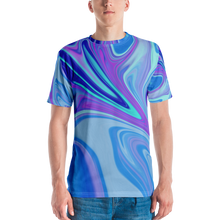 XS Purple Blue Watercolor Men's T-shirt by Design Express