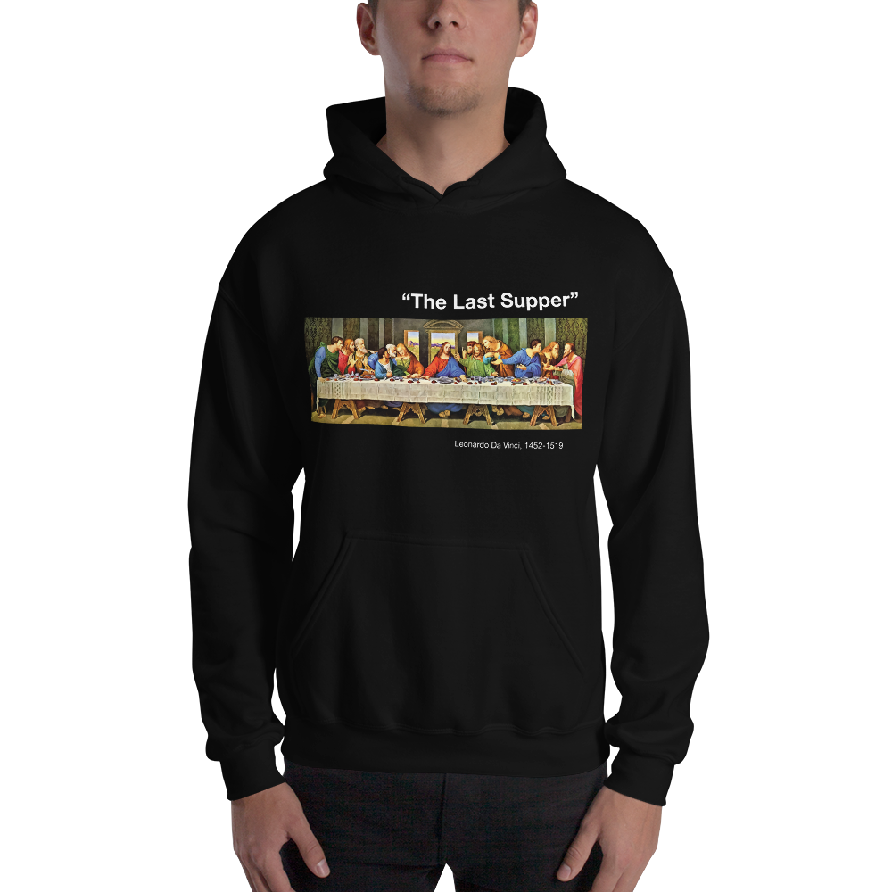 Black / S The Last Supper Unisex Dark Hoodie by Design Express