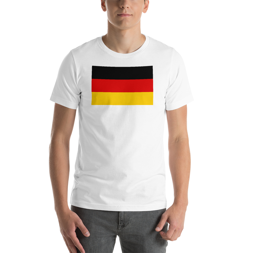 White / S Germany Flag Short-Sleeve Unisex T-Shirt by Design Express