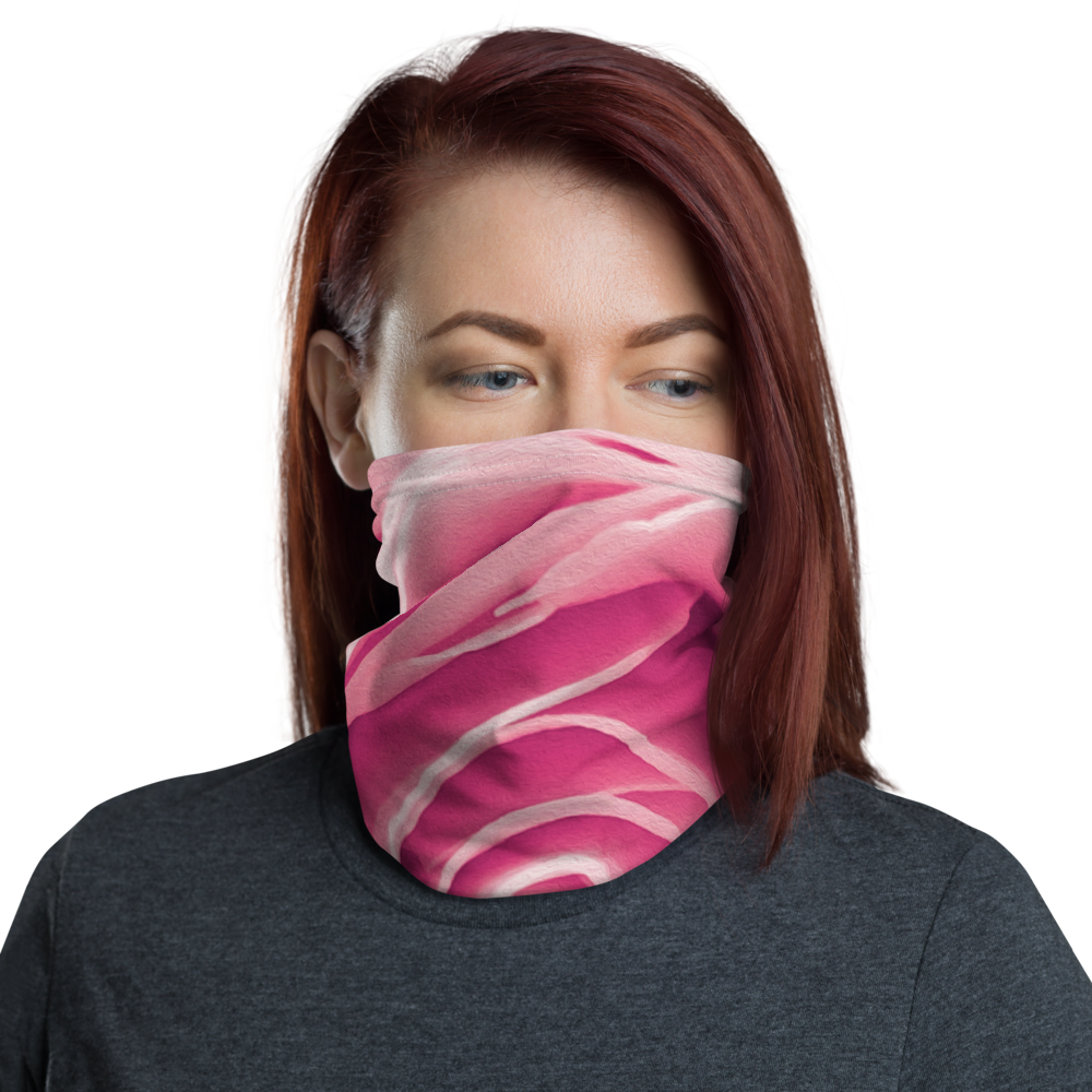 Default Title Pink Rose Neck Gaiter Masks by Design Express