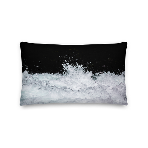 Default Title Black & White Water Rectangle Premium Pillow by Design Express