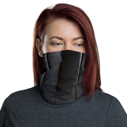 Default Title Black Feathers Texture Neck Gaiter Masks by Design Express