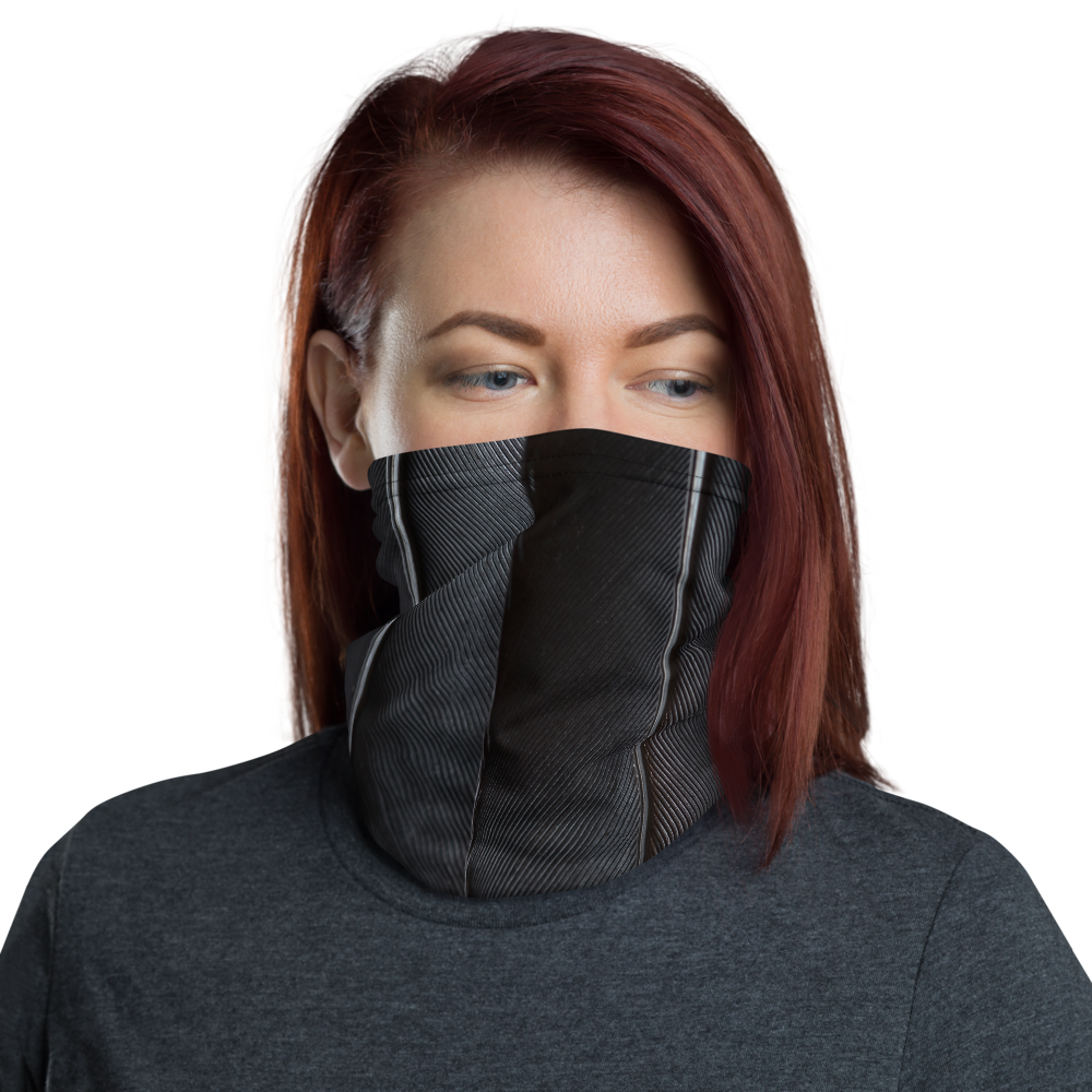 Default Title Black Feathers Texture Neck Gaiter Masks by Design Express