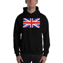 Black / S United Kingdom Flag "Solo" Hooded Sweatshirt by Design Express