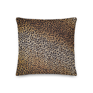 Leopard Brown Pattern Square Premium Pillow by Design Express