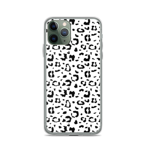 iPhone 11 Pro Black & White Leopard Print iPhone Case by Design Express