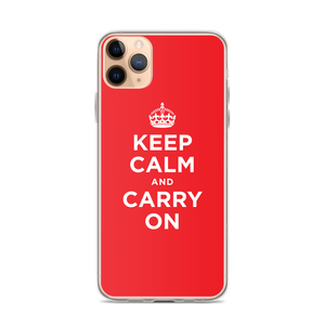 iPhone 11 Pro Max Red Keep Calm and Carry On iPhone Case iPhone Cases by Design Express