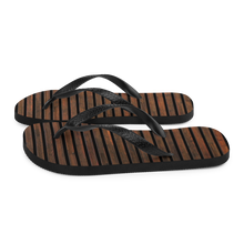 Horizontal Brown Wood Flip-Flops by Design Express