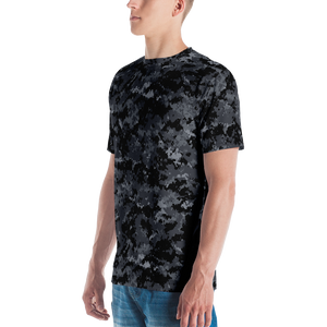 Dark Grey Digital Camouflage Men's T-shirt by Design Express