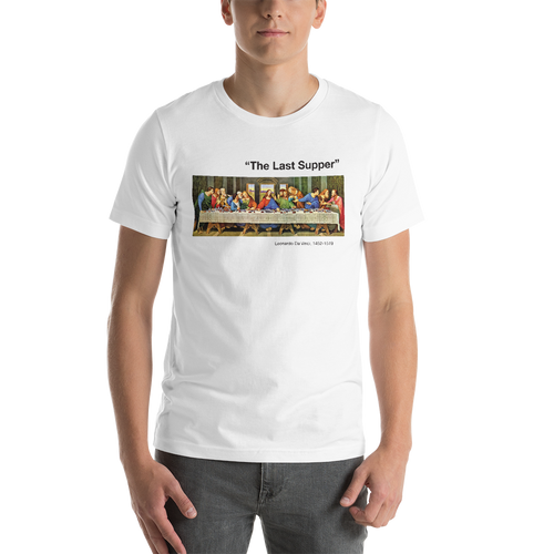 XS The Last Supper Unisex White T-Shirt by Design Express