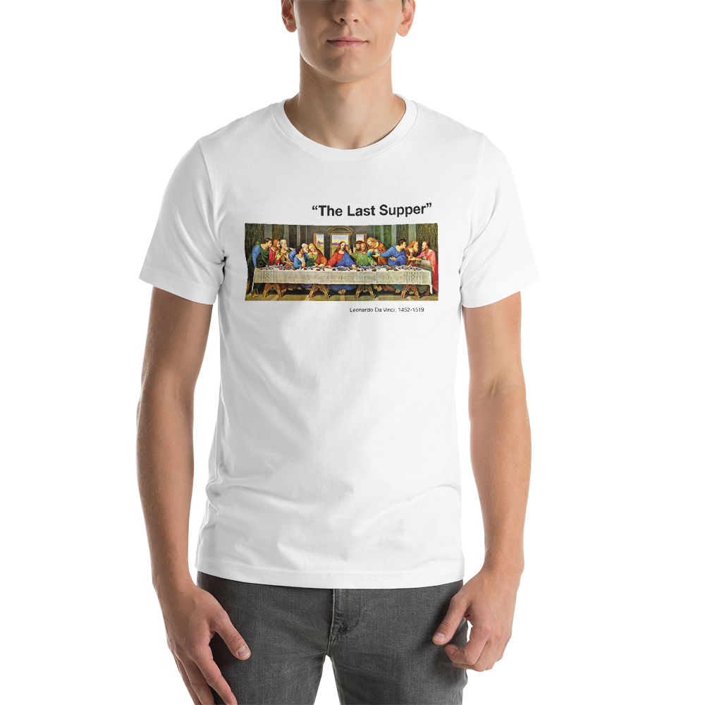 XS The Last Supper Unisex White T-Shirt by Design Express