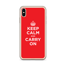 Red Keep Calm and Carry On iPhone Case iPhone Cases by Design Express