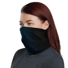 Blue Black Feather Neck Gaiter Masks by Design Express