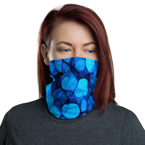 Default Title Crystalize Blue Neck Gaiter Masks by Design Express