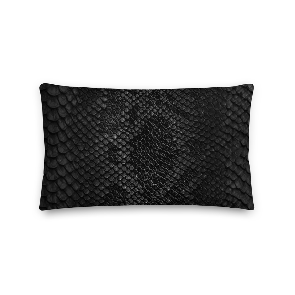 Default Title Black Snake Skin Rectangle Premium Pillow by Design Express