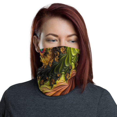 Default Title Colourful Fractals Neck Gaiter Masks by Design Express