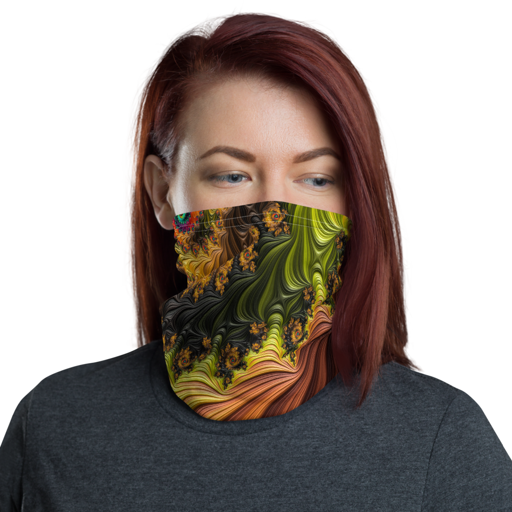 Default Title Colourful Fractals Neck Gaiter Masks by Design Express