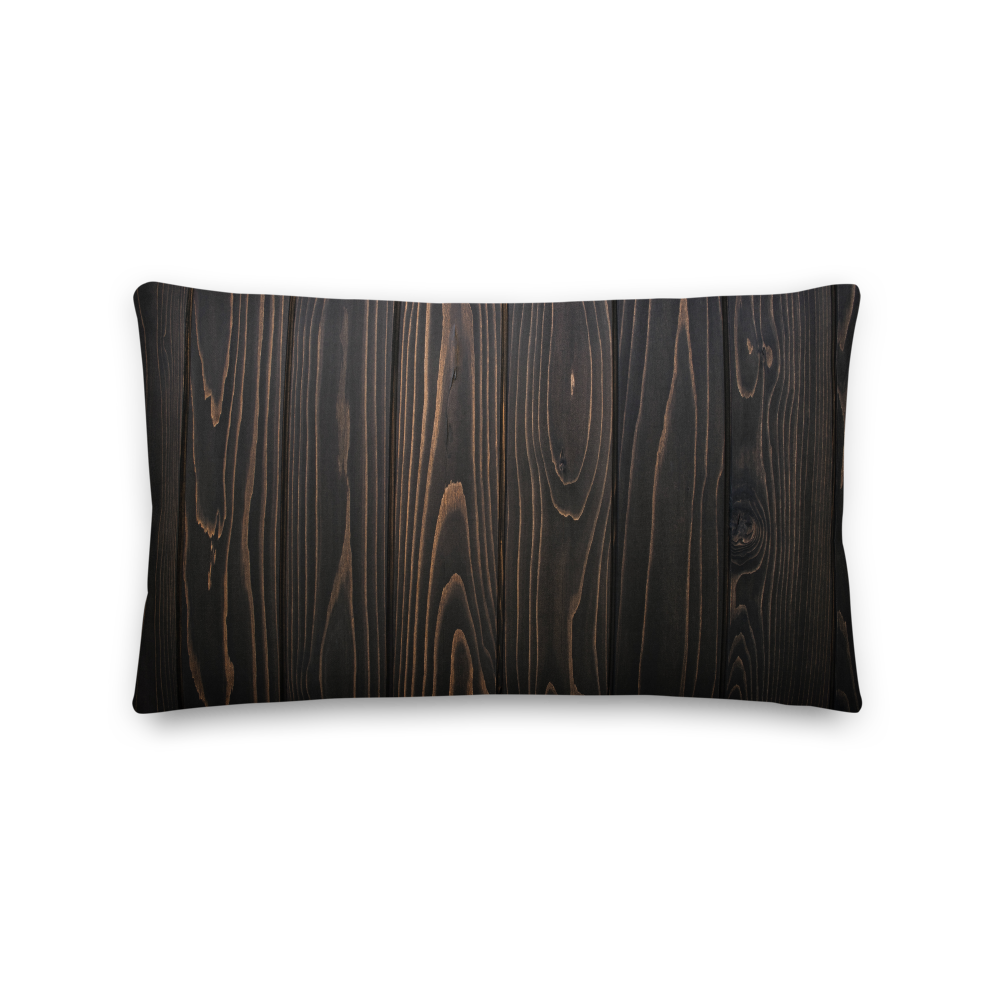 Default Title Black Wood Rectangle Premium Pillow by Design Express