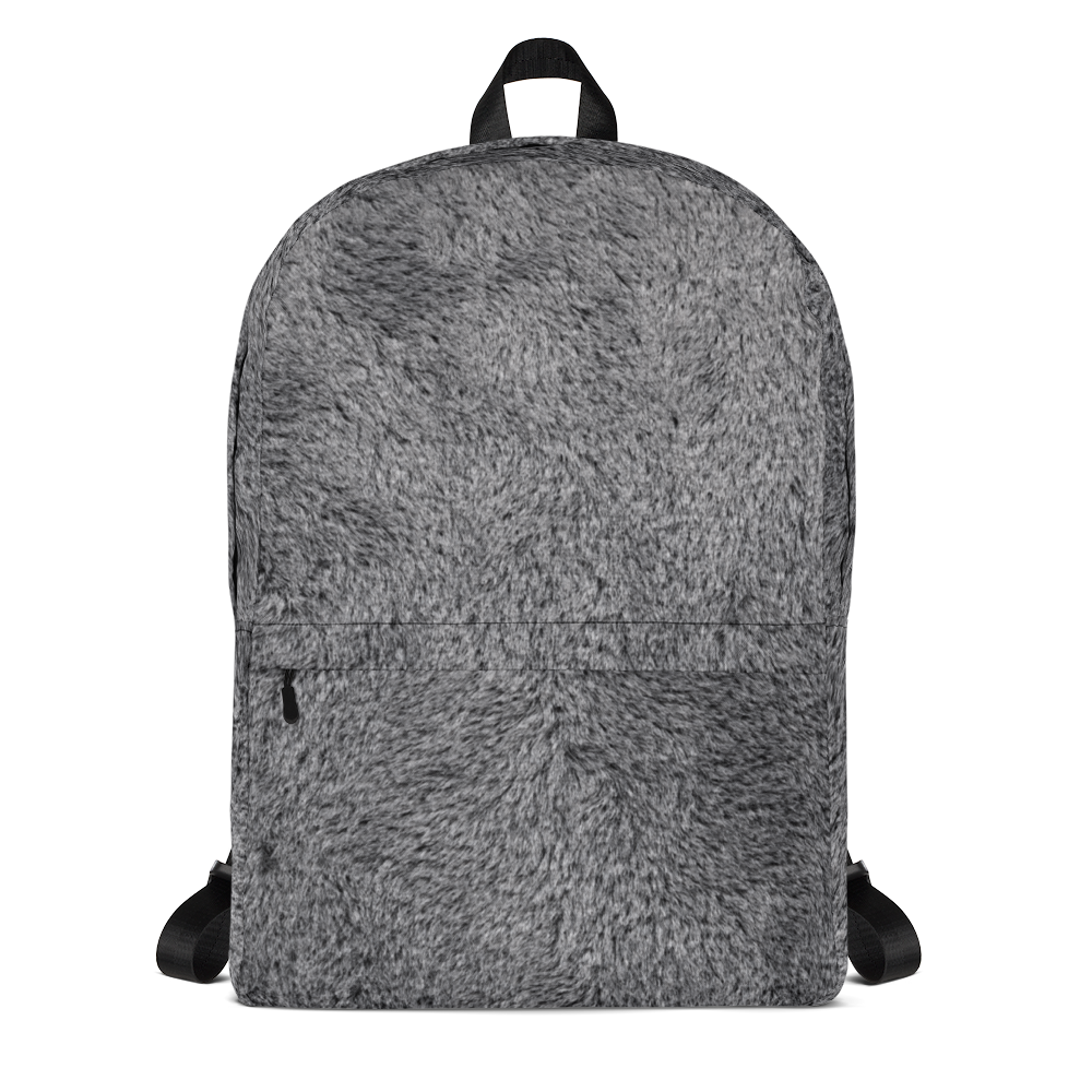 Default Title Soft Grey Fur Backpack by Design Express