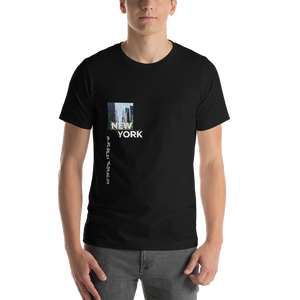 XS New York Coordinates Unisex Black T-Shirt by Design Express