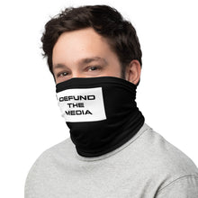 Defund The Media Rectangular Black Neck Gaiter by Design Express