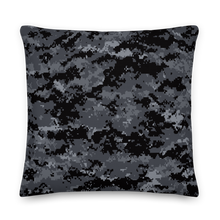 22×22 Dark Grey Digital Camouflage Premium Pillow by Design Express