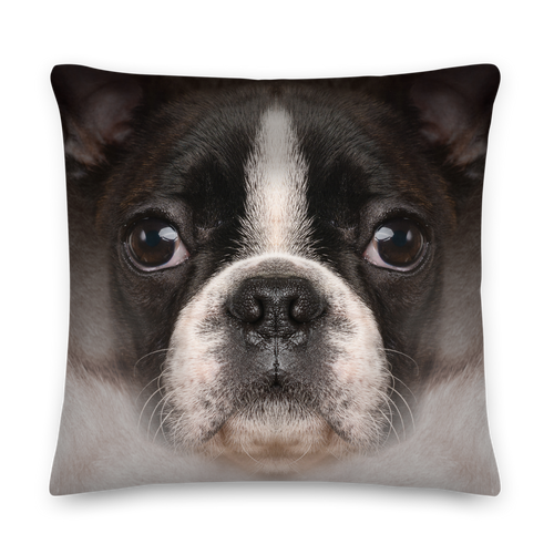 22×22 Boston Terrier Dog Premium Pillow by Design Express