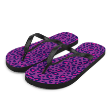 S Purple Leopard Print Flip-Flops by Design Express