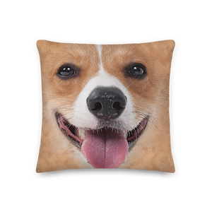 18×18 Corgi Dog Premium Pillow by Design Express